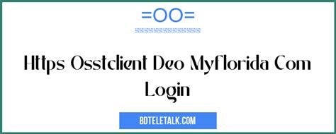 This action gives that individual the ability to <b>login</b> to the Security Administration area of OSST and reset user passwords from the OSST <b>Login</b> page. . Osstclient deo myflorida login